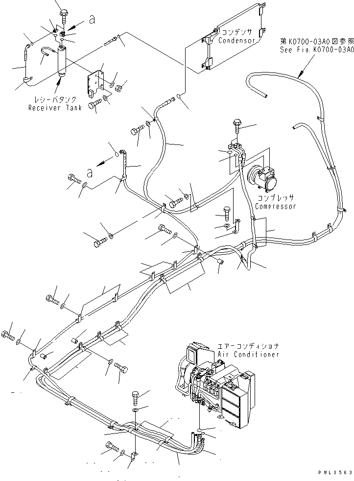 Komatsu parts book diagram for PC650-6 S/N 30001-UP: AIR CONDITIONER (HOSE JOINT)(#30001-30015)