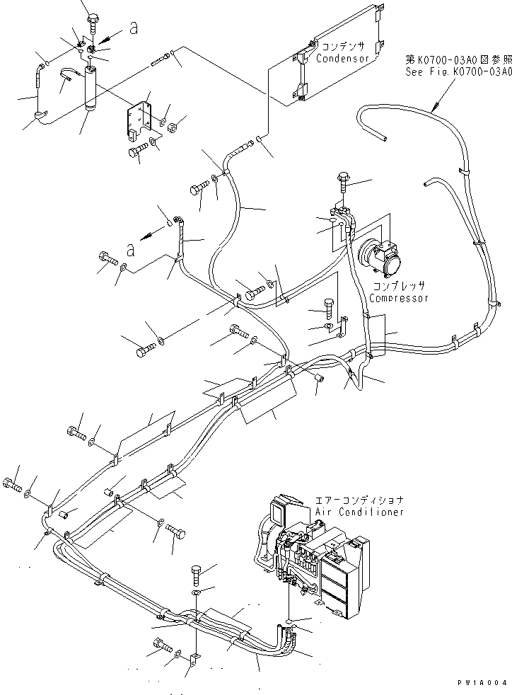 Komatsu parts book diagram for PC650-6 S/N 30001-UP: AIR CONDITIONER (HOSE JOINT)(#30016-30999)