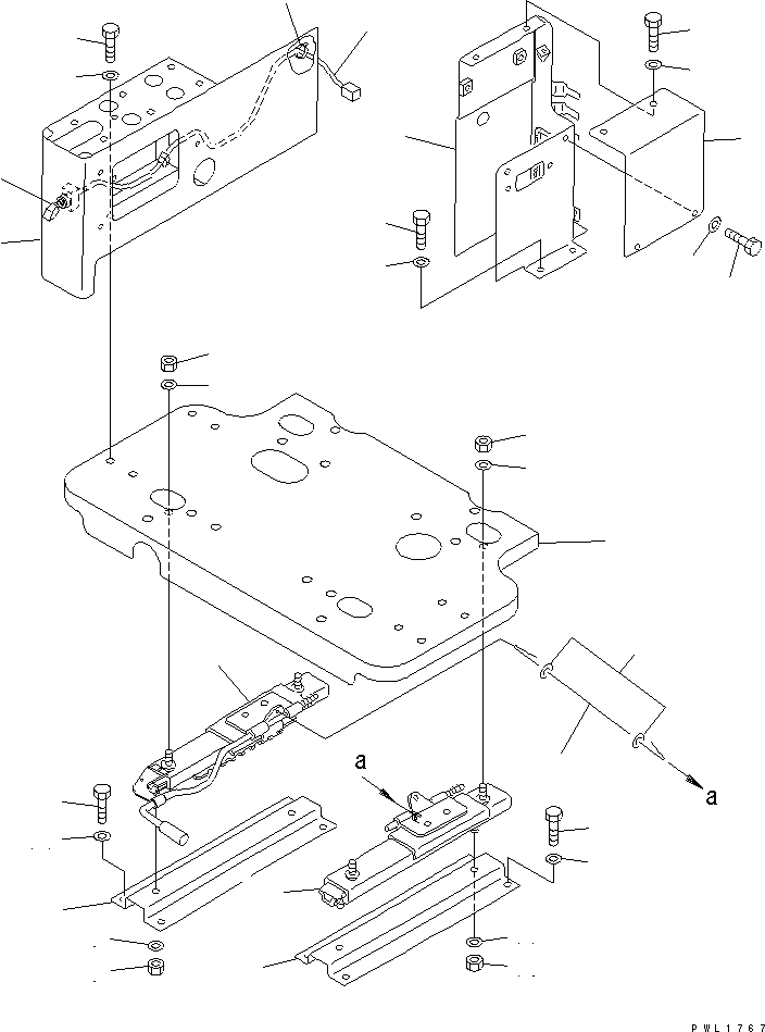 Komatsu parts book diagram for PC650-6 S/N 30001-UP: FLOOR FRAME (RIGHT STAND) (STAND ? FRAME AND ADJSUTER)(#30001-30999)