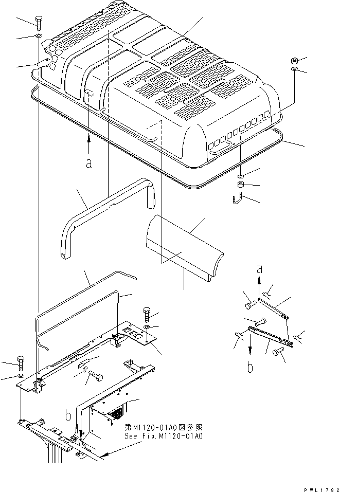 Komatsu parts book diagram for PC650-6 S/N 30001-UP: HOOD(#30001-30999)