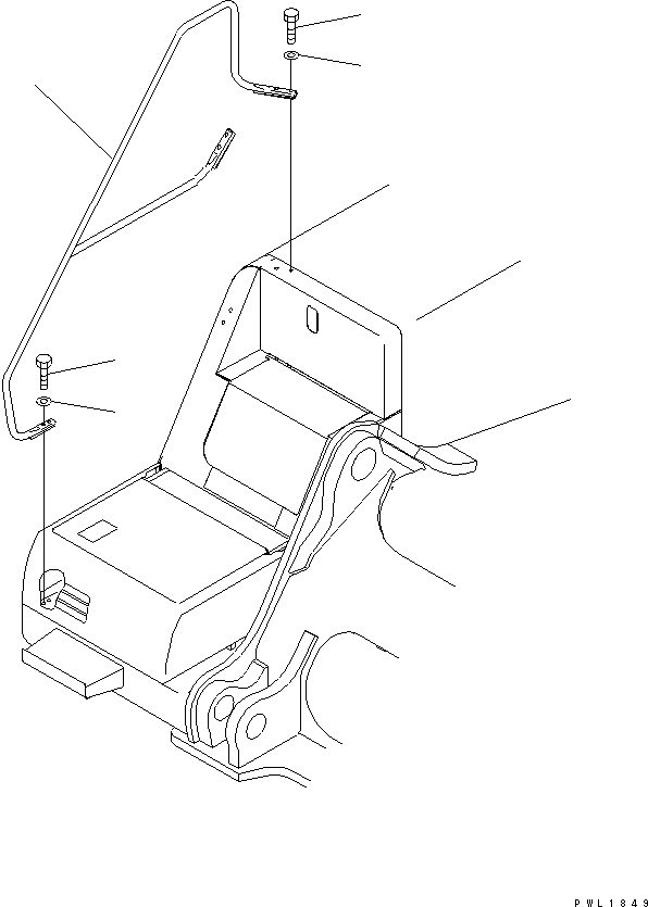 Komatsu parts book diagram for PC650-6 S/N 30001-UP: HANDRAIL (RIGHT CASE)(#30001-30999)