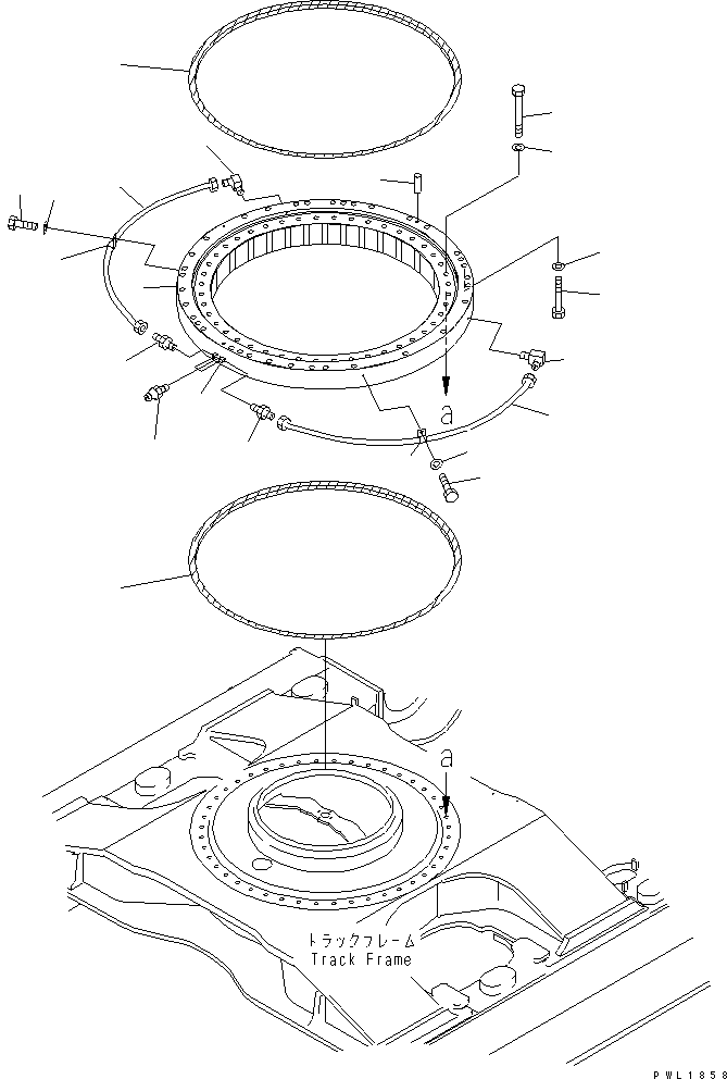 Komatsu parts book diagram for PC650-6 S/N 30001-UP: SWING CIRCLE