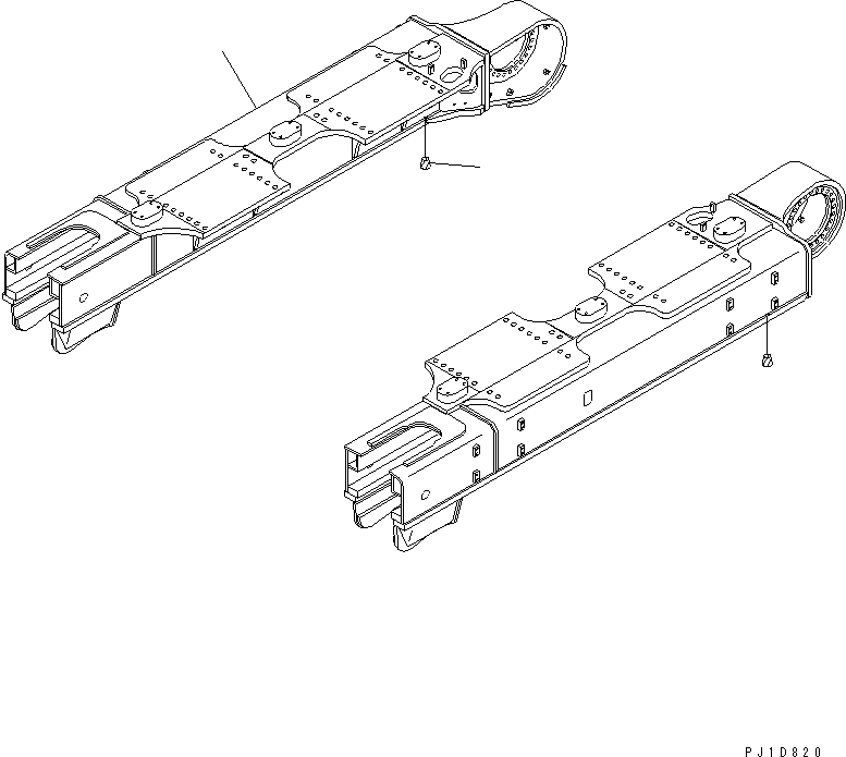 Komatsu parts book diagram for PC650-6 S/N 30001-UP: TRACK FRAME (QUARRY SPEC.) (R.H.)(#31028-)