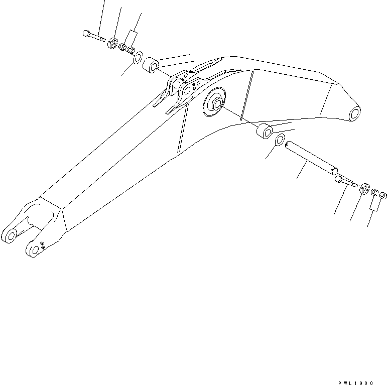 Komatsu parts book diagram for PC650-6 S/N 30001-UP: BOOM CYLINDER HEAD PIN