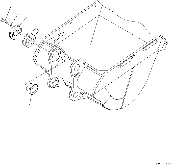 Komatsu parts book diagram for PC650-6 S/N 30001-UP: BUCKET LESS PARTS