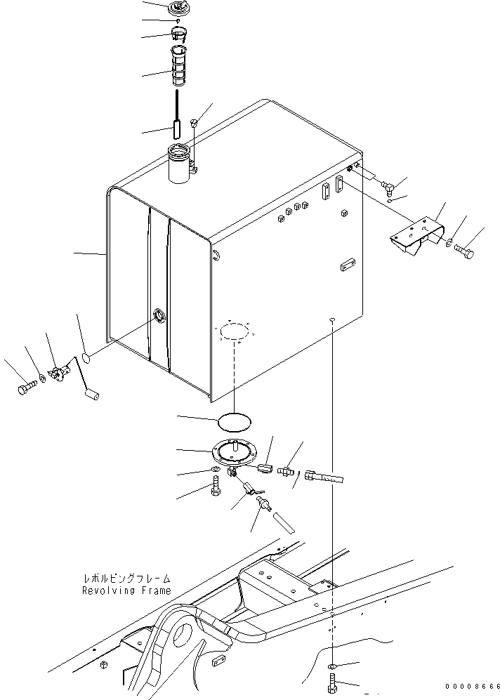 Komatsu parts book diagram for PC650LC-7-M1 S/N 40001-UP: FUEL TANK