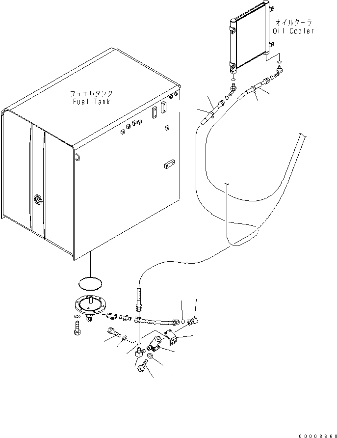 Komatsu parts book diagram for PC650LC-7-M1 S/N 40001-UP: FUEL LINE (2/2)