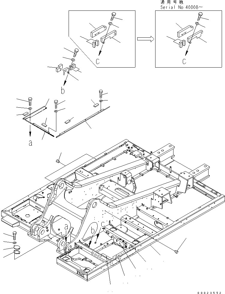 Komatsu parts book diagram for PC650LC-7-M1 S/N 40001-UP: REVOLVING FRAME