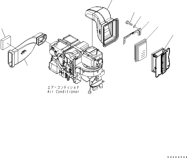 Komatsu parts book diagram for PC650LC-7-M1 S/N 40001-UP: AIR CONDITIONER (DUCT)