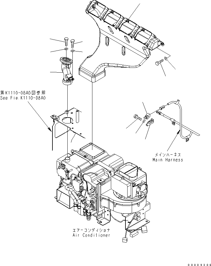 Komatsu parts book diagram for PC650LC-7-M1 S/N 40001-UP: AIR CONDITIONER (REAR DUCT)
