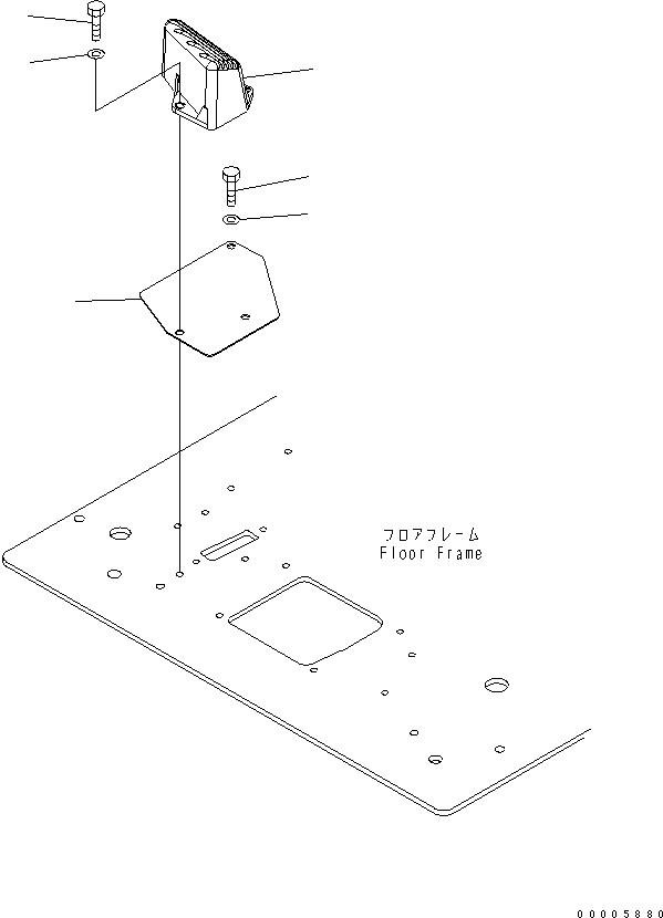 Komatsu parts book diagram for PC650LC-7-M1 S/N 40001-UP: FLOOR FRAME (FOOT REST) (R.H.)