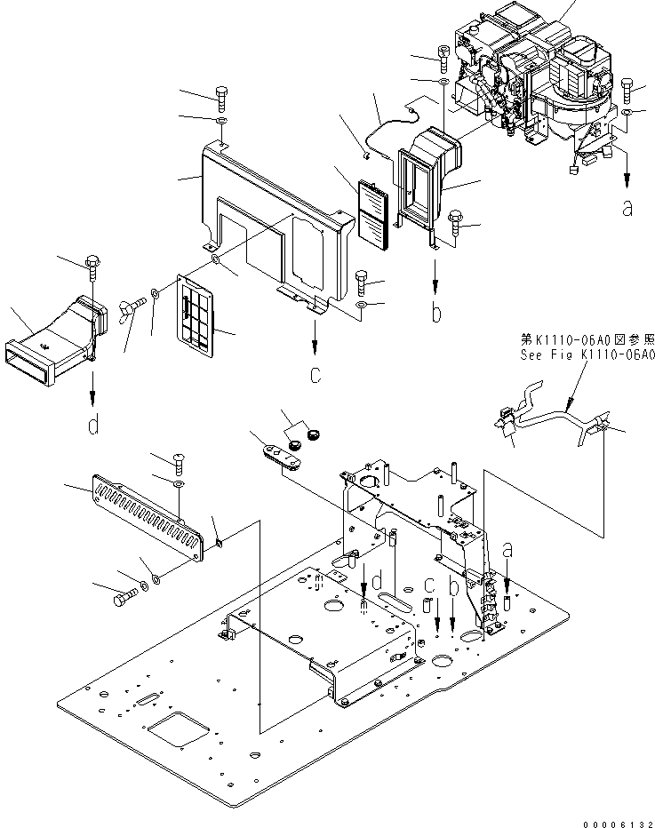 Komatsu parts book diagram for PC650LC-7-M1 S/N 40001-UP: FLOOR FRAME (BRACKET AND SEAL)