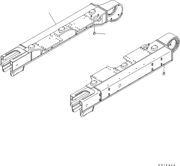 Komatsu parts book diagram for PC650LC-7-M1 S/N 40001-UP: TRACK FRAME (QUARRY SPEC.) (LC) (R.H.)