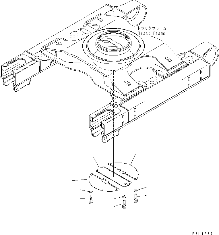 Komatsu parts book diagram for PC650LC-7-M1 S/N 40001-UP: TRACK FRAME UNDER COVER