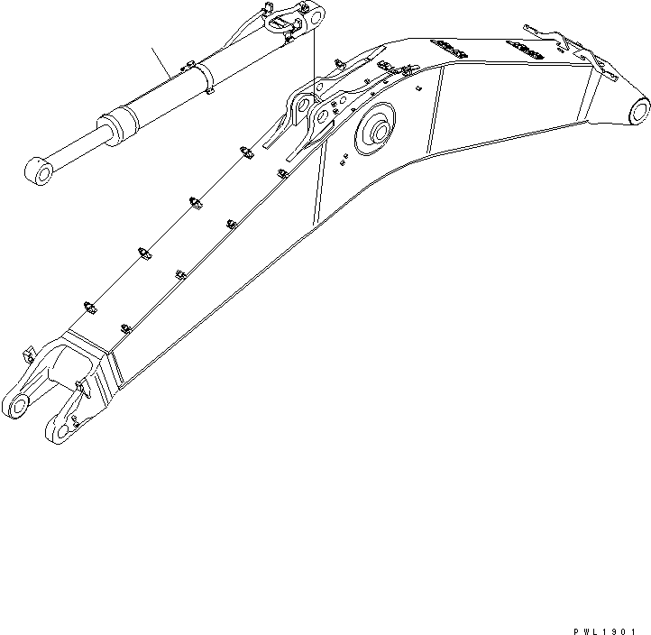 Komatsu parts book diagram for PC650LC-7-M1 S/N 40001-UP: ARM CYLINDER