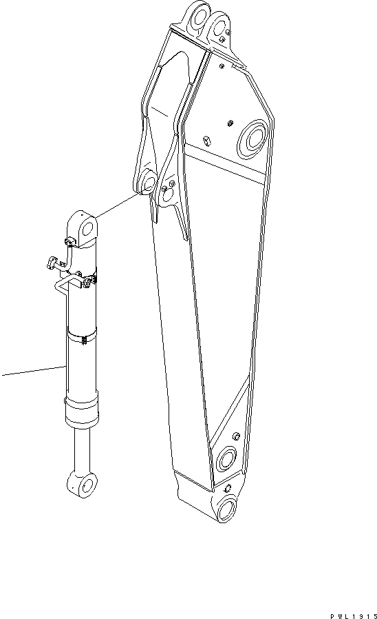Komatsu parts book diagram for PC650LC-7-M1 S/N 40001-UP: BUCKET CYLINDER