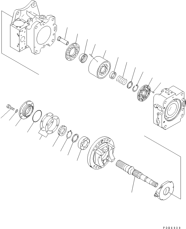 Komatsu parts book diagram for PC650LC-7-M1 S/N 40001-UP: MAIN PUMP (2/14) (NO.1 PUMP)