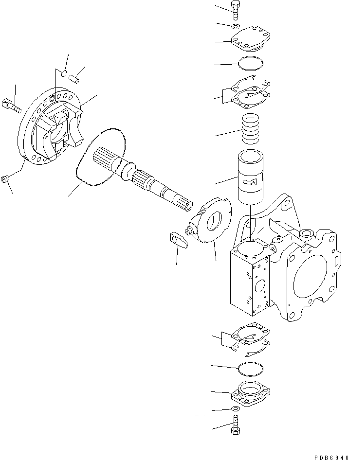 Komatsu parts book diagram for PC650LC-7-M1 S/N 40001-UP: MAIN PUMP (3/14) (NO.1 PUMP)