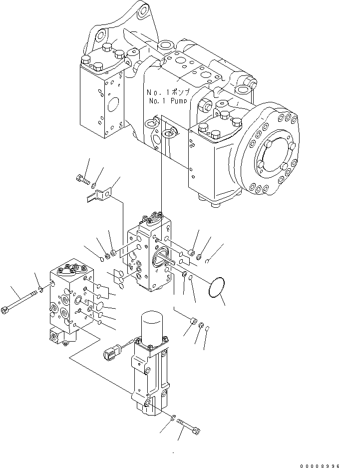 Komatsu parts book diagram for PC650LC-7-M1 S/N 40001-UP: MAIN PUMP (13/14) (NO.1 PUMP)