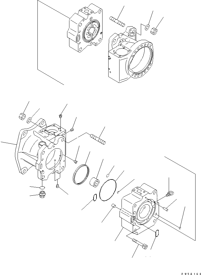 Komatsu parts book diagram for PC650LC-7-M1 S/N 40001-UP: MAIN PUMP (1/9) (NO.2 PUMP)