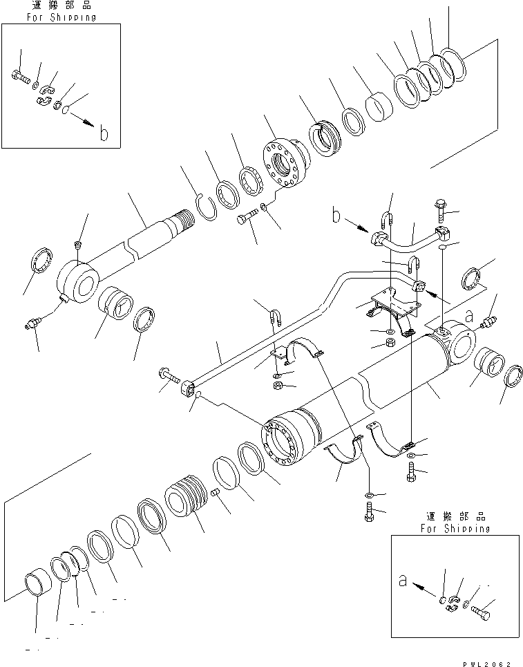 Komatsu parts book diagram for PC650LC-7-M1 S/N 40001-UP: BUCKET CYLINDER