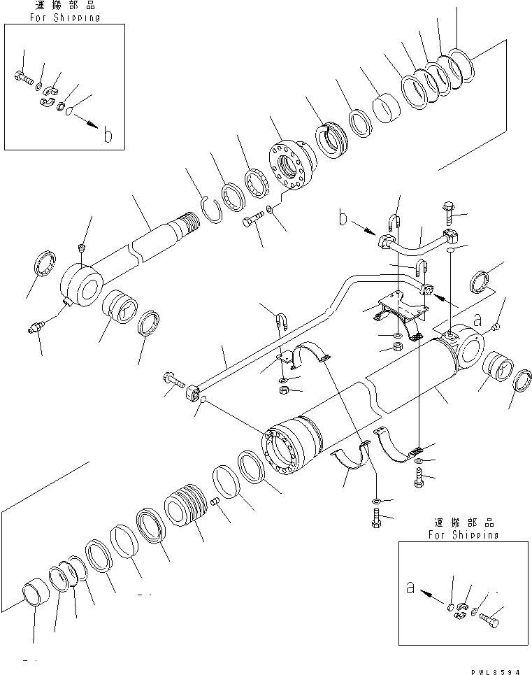 Komatsu parts book diagram for PC650LC-7-M1 S/N 40001-UP: BUCKET CYLINDER (SE SPEC.)
