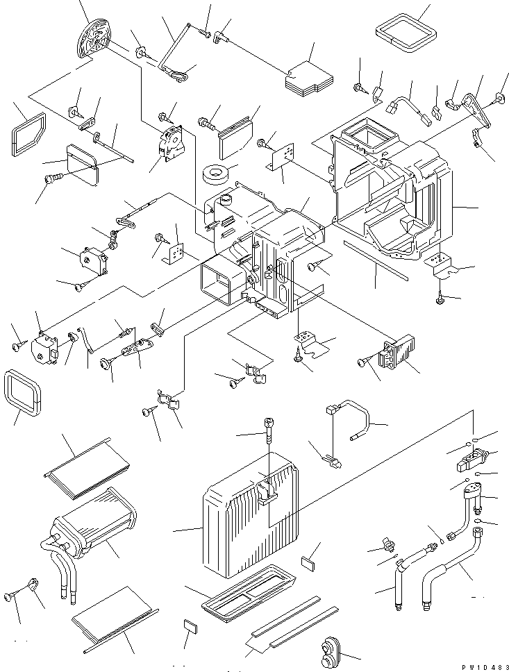 Komatsu parts book diagram for PC650LC-7-M1 S/N 40001-UP: UNIT ASS'Y (COOLING) (FOR AIR CONDITIONER)