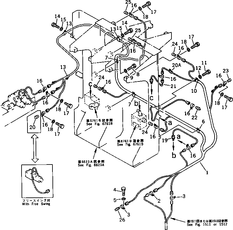 Komatsu parts book diagram for PC650SE-3 S/N 10501-UP: ELECTRICAL SYSTEM (WIRING) (4/6) (WITH AUTO DECELERATION)(#10853-11103)
