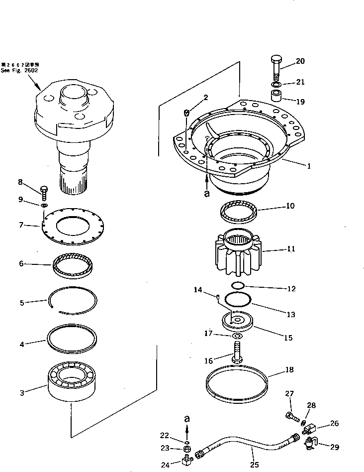 Komatsu parts book diagram for PC650SE-3 S/N 10501-UP: SWING MACHINERY (3/3)(#10501-11118)
