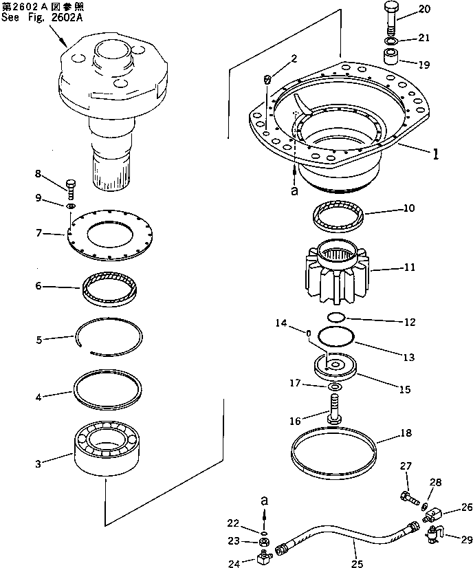 Komatsu parts book diagram for PC650SE-3 S/N 10501-UP: SWING MACHINERY (3/3)(#11119-)