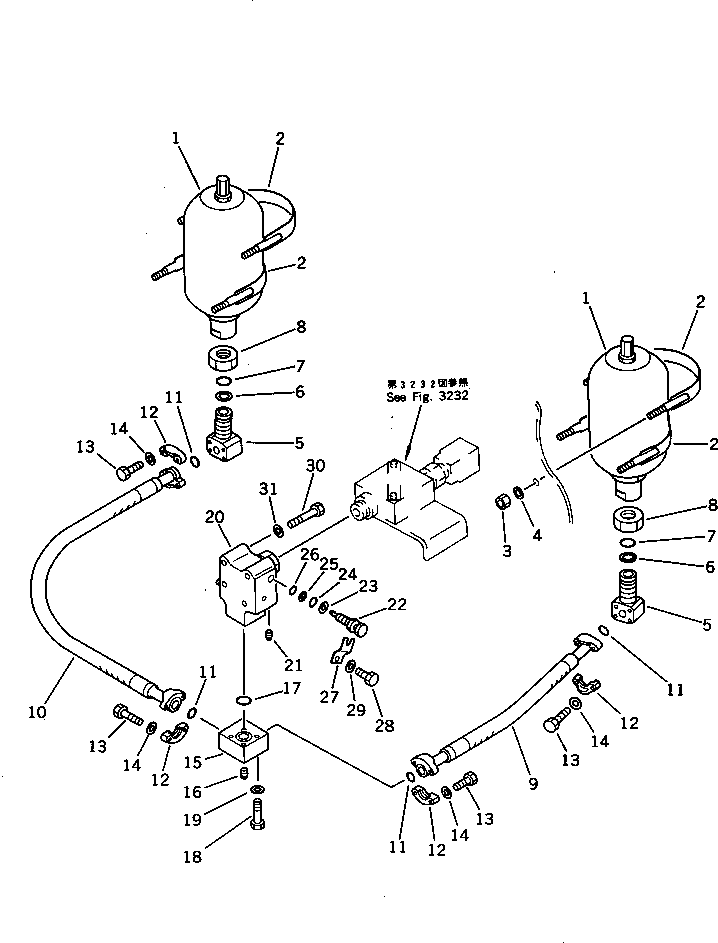 Komatsu parts book diagram for PC650SE-3 S/N 10501-UP: HIC PIPING (3/3)
