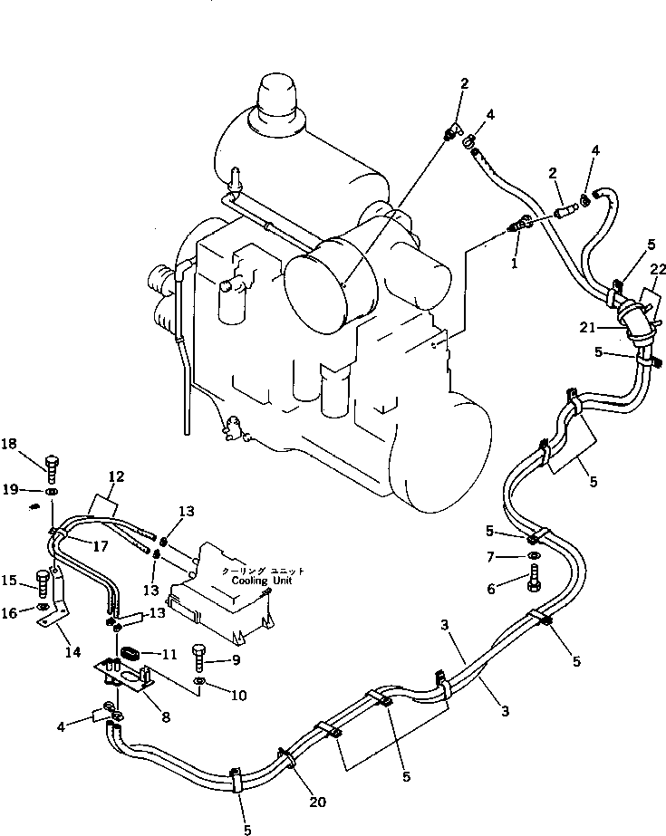 Komatsu parts book diagram for PC650SE-3 S/N 10501-UP: AIR CONDITIONER AND PIPING (5/5)(#10501-10801)