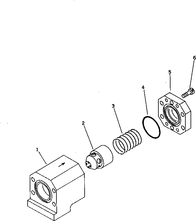 Komatsu parts book diagram for PC650SE-3 S/N 10501-UP: RETURN CHECK VALVE (FOR L.H. CONTROL VALVE)