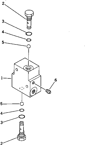 Komatsu parts book diagram for PC650SE-3 S/N 10501-UP: STRAIGHT TRAVEL SHUTTLE VALVE