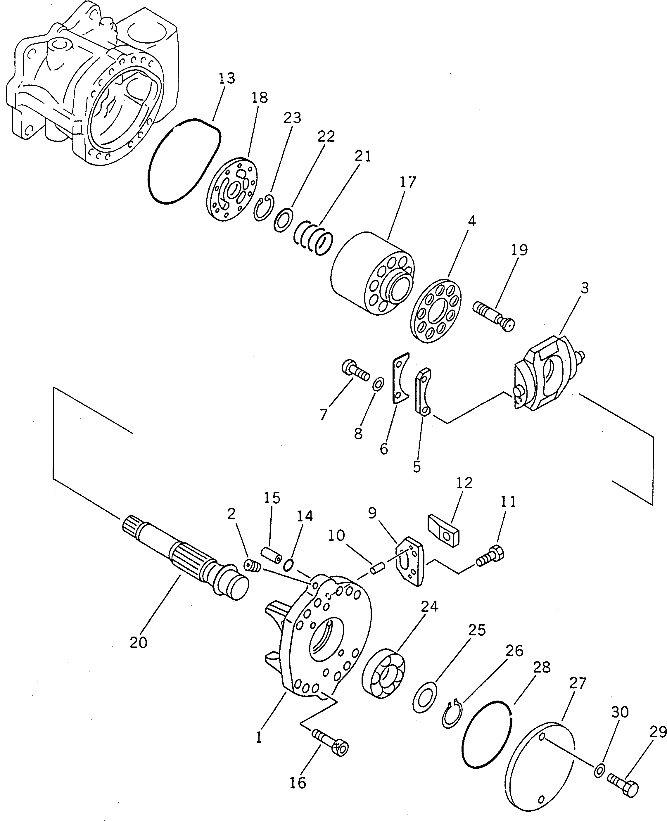 Komatsu parts book diagram for PC650SE-3 S/N 10501-UP: HYDRAULIC PUMP ? NO.1 (PUMP 5/5) (6/13)                           (WITH 3-STAGE SELECTOR MODE OLSS)