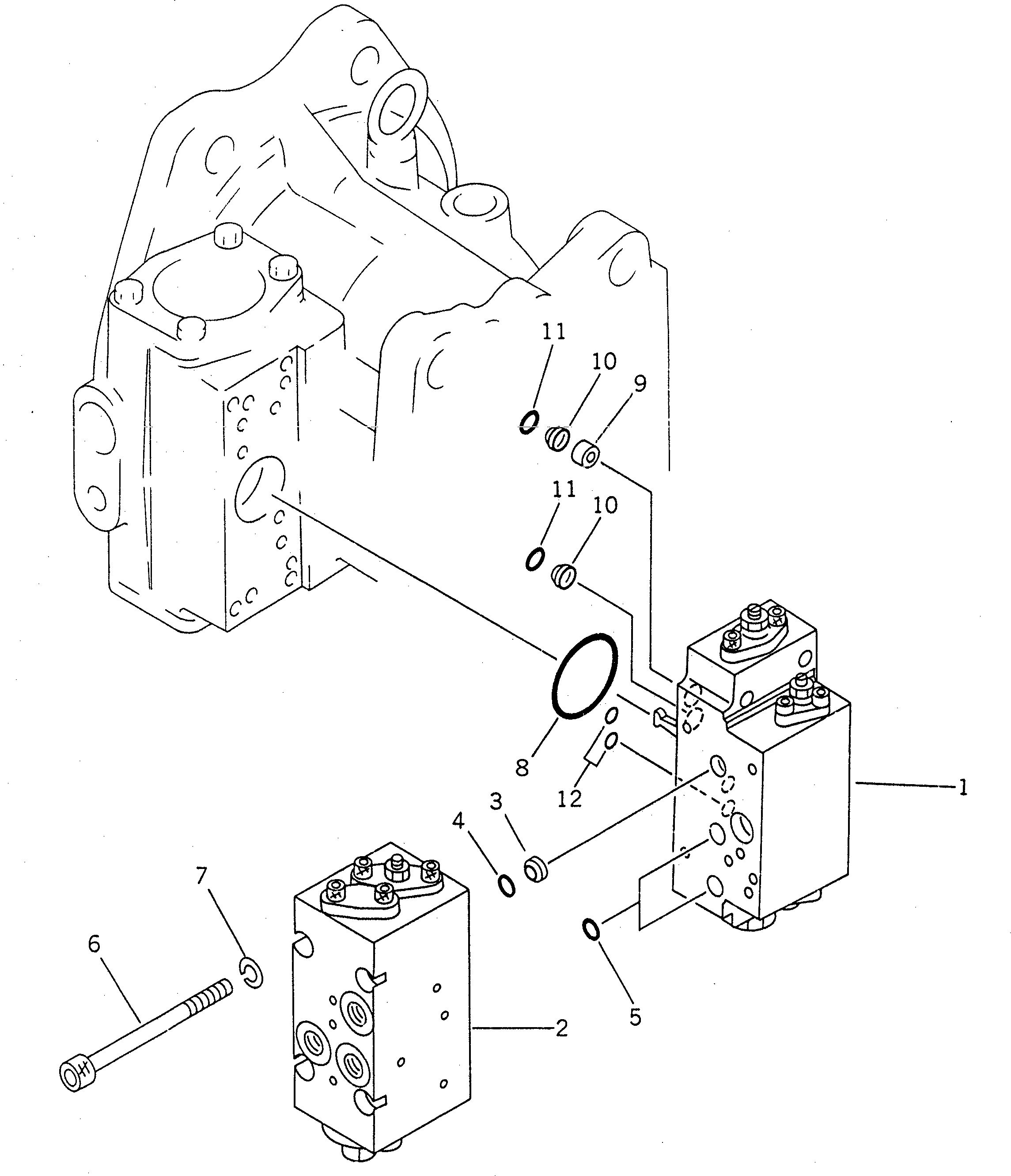 Komatsu parts book diagram for PC650SE-3 S/N 10501-UP: HYDRAULIC PUMP ? SWING (VALVE UNIT) (5/7)