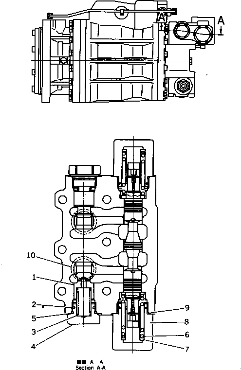 Komatsu parts book diagram for PC650SE-3 S/N 10501-UP: TRAVEL BRAKE VALVE (FOR JAPAN)(#10661-)