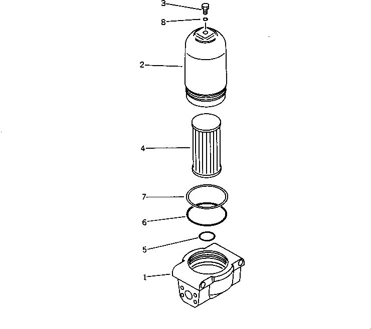 Komatsu parts book diagram for PC650SE-3 S/N 10501-UP: LINE FILTER(#10854-)