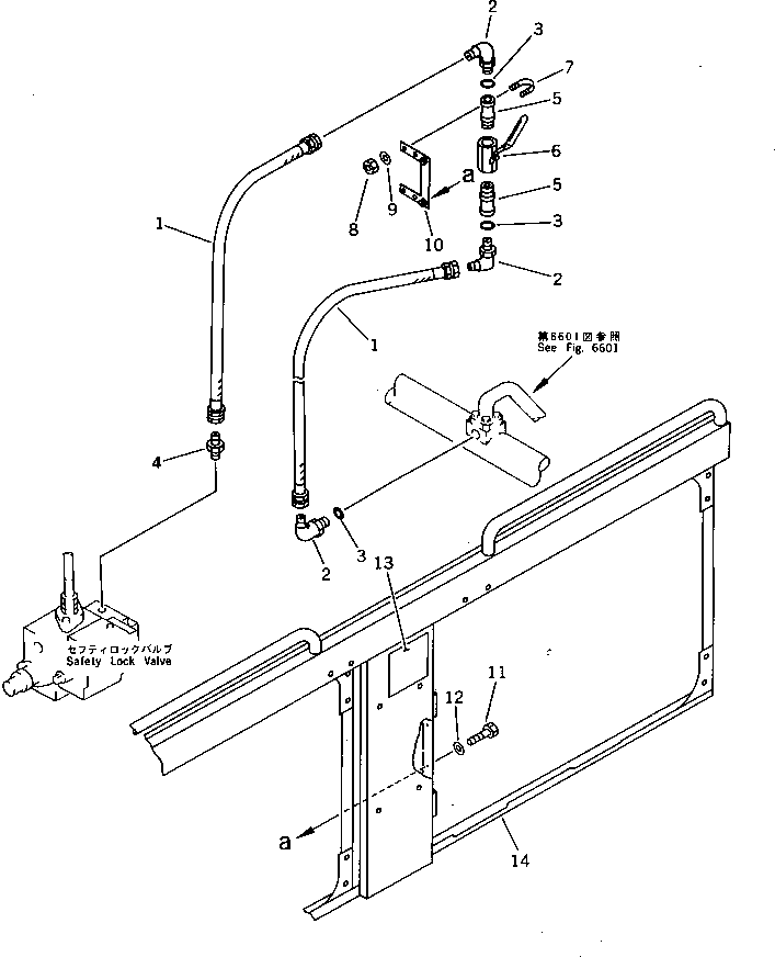 Komatsu parts book diagram for PC650SE-3 S/N 10501-UP: HYDRAULIC PUMP DRAIN PIPING (FOR COLD WEATHER SPEC.)(#10586-)