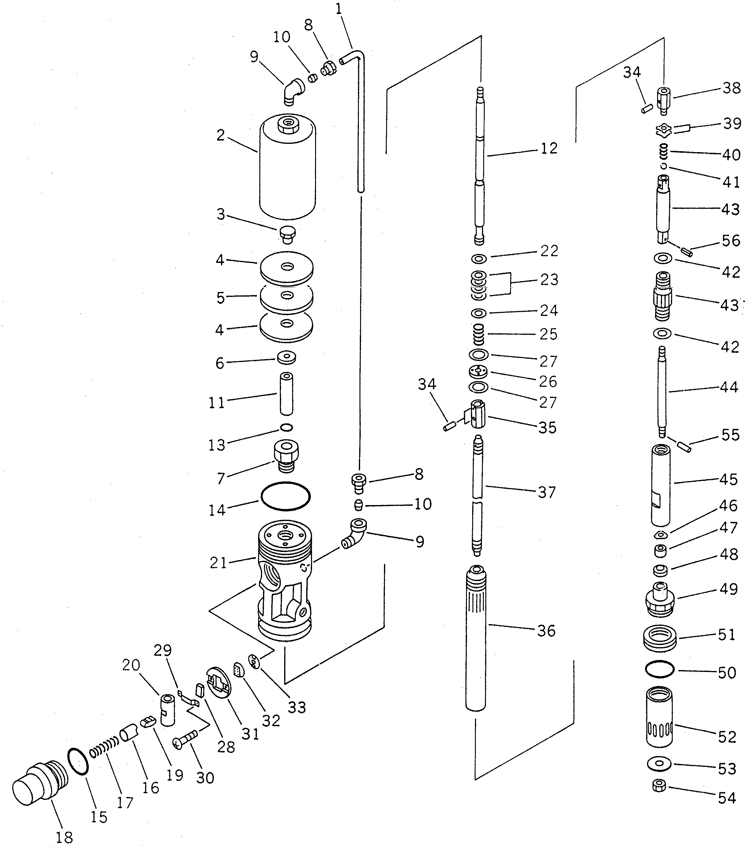 Komatsu parts book diagram for PC650SE-3 S/N 10501-UP: GREASE PUMP(#10501-10767)