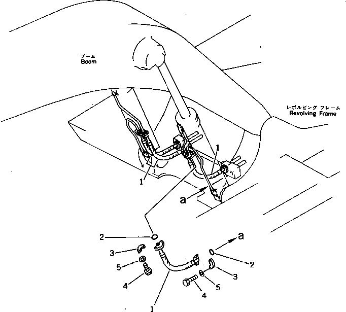 Komatsu parts book diagram for PC650SE-3 S/N 10501-UP: BOOM CYLINDER PIPING
