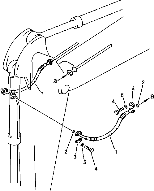 Komatsu parts book diagram for PC650SE-3 S/N 10501-UP: BUCKET CYLINDER PIPING (ARM SIDE) (FOR SHORT ARM)