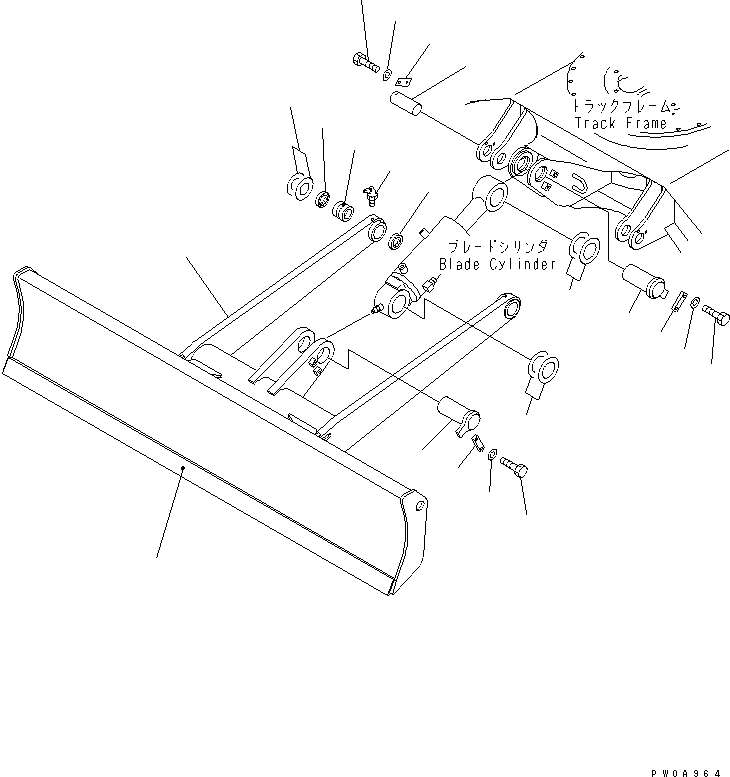 Komatsu parts book diagram for PC70-7E-B S/N 45001-UP: BLADE