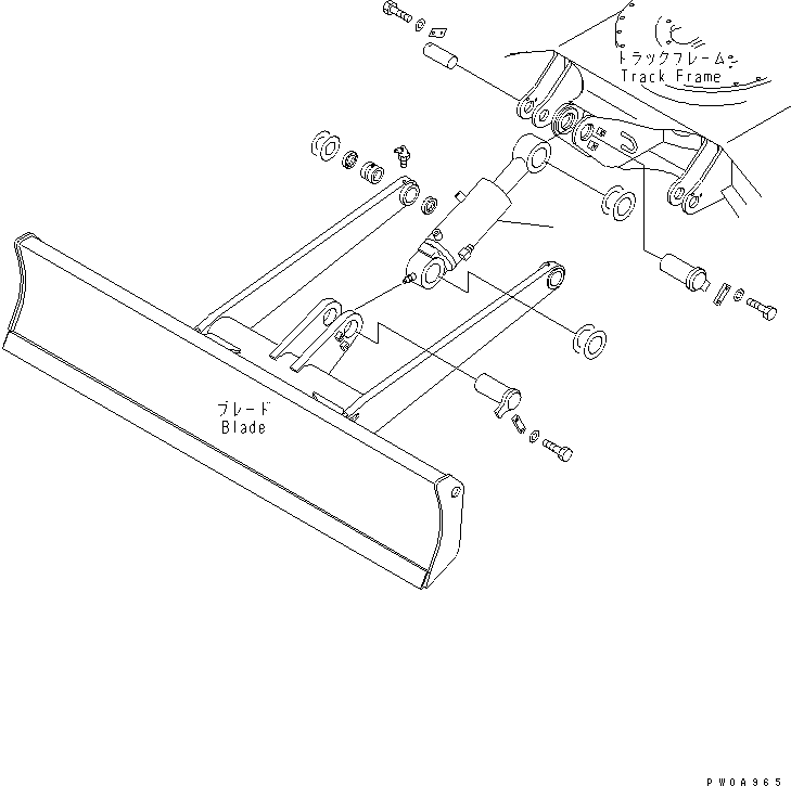 Komatsu parts book diagram for PC70-7E-B S/N 45001-UP: BLADE CYLINDER
