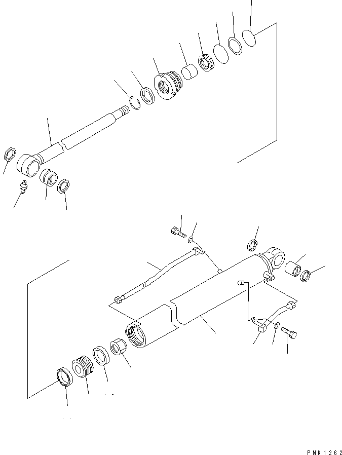 Komatsu parts book diagram for PC70-7E-B S/N 45001-UP: BUCKET CYLINDER (INNER PARTS)(#52374-)