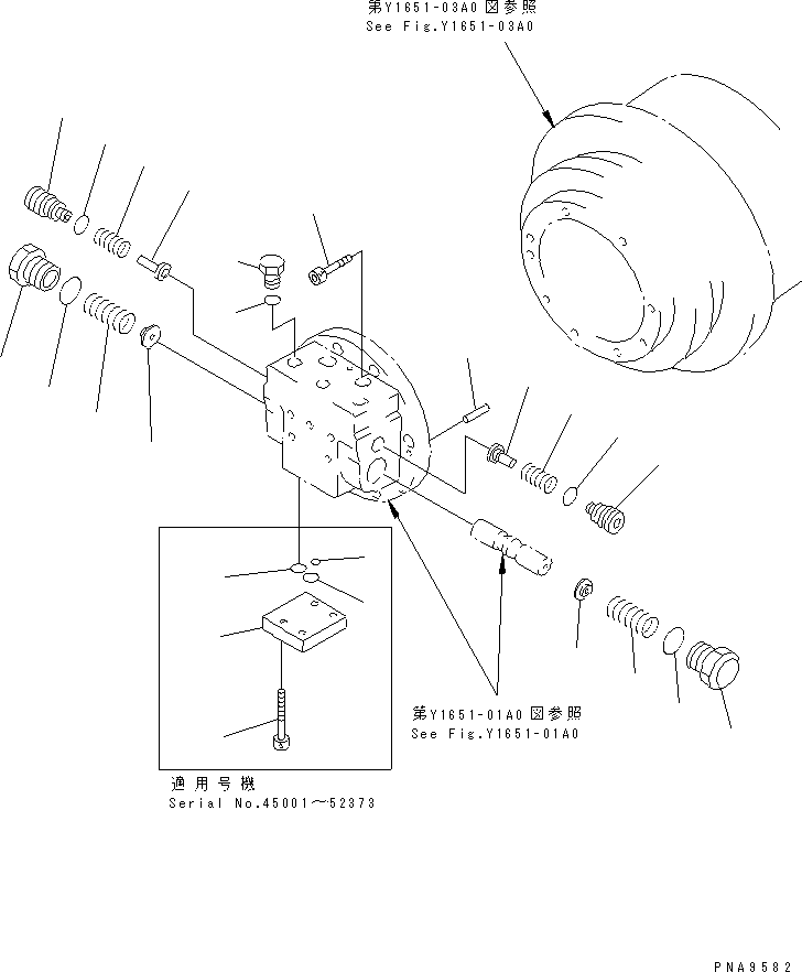 Komatsu parts book diagram for PC70-7E-B S/N 45001-UP: TRAVEL MOTOR (2/3)(#45001-58727)
