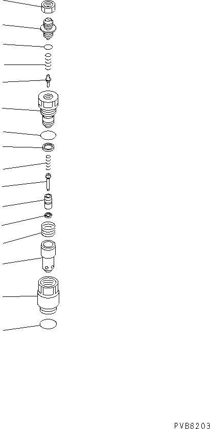 Komatsu parts book diagram for PC70-7E-B S/N 45001-UP: SAFETY VALVE (FOR ATTACHMENT)
