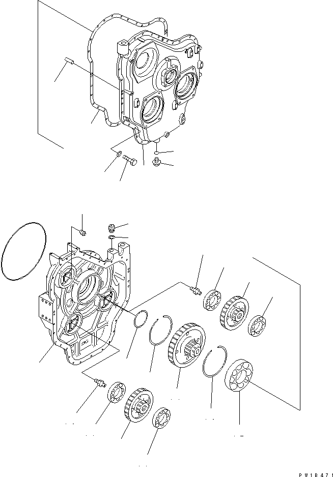 Excavators Komatsu / PC750LC-6K-01 S/N K30001-UP(pc750lcu) / POWER TAKE OFF(#K32001-)(030100 : B0600-01A2)