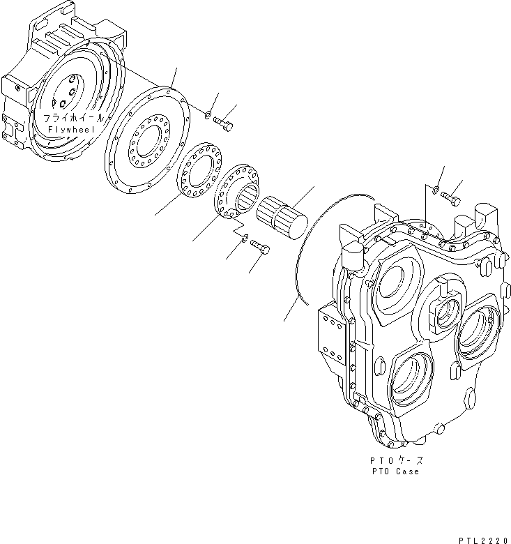 Excavators Komatsu / PC750LC-6K-01 S/N K30001-UP(pc750lcu) / POWER TAKE OFF (FLYWHEEL HOUSING SIDE)(#K32001-)(030170 : B0600-06A2)
