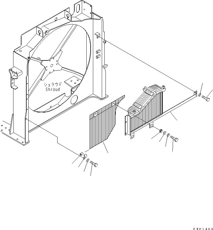 Excavators Komatsu / PC750LC-6K-01 S/N K30001-UP(pc750lcu) / COOLING (FAN GUARD)(#K32001-)(060100 : C0100-05A3)